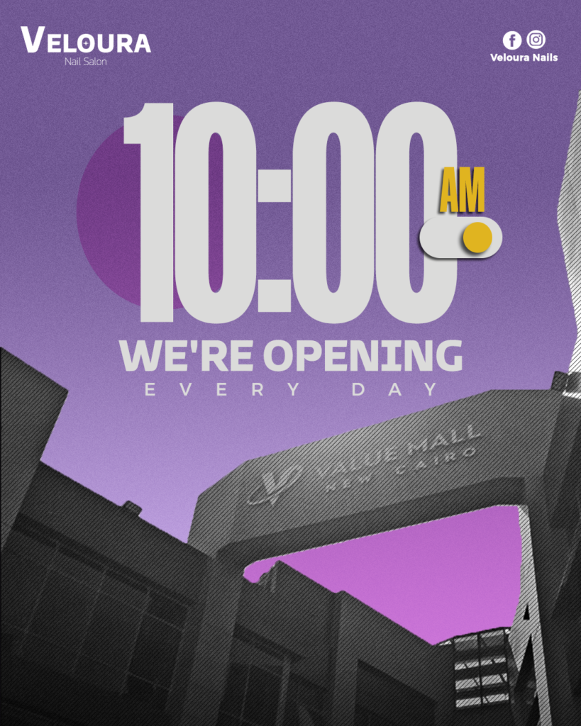 Opening hours of Veloura Nail Salon in New Cairo